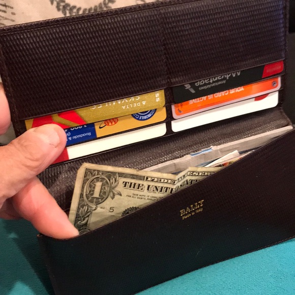 Bally Leather Wallet brown Color size 8x4x1 - Picture 4 of 8